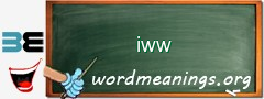 WordMeaning blackboard for iww